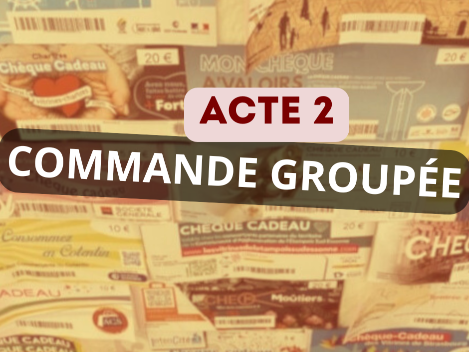 Chèques cadeaux | Deuxième commande groupée de Noël