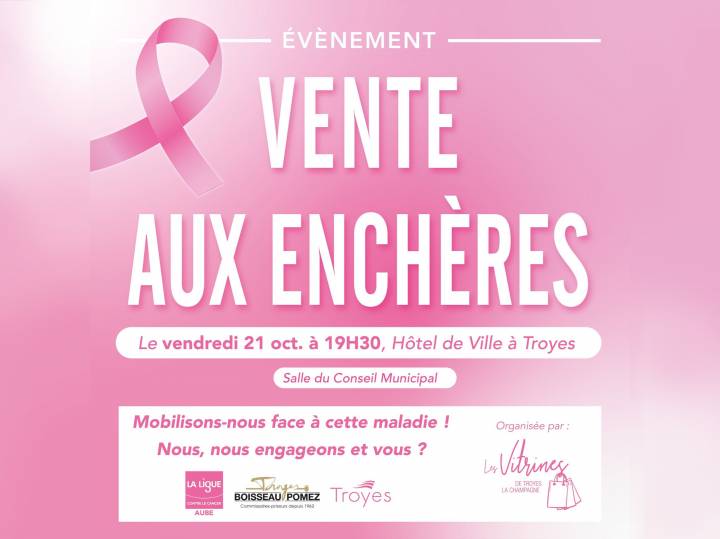 TROYES | Vente caritative exceptionnelle pour Octobre Rose 